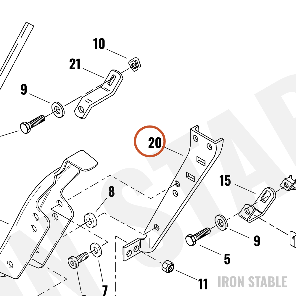 Harley-Davidson Bom Kit Bracket, Lh/Saddlebag Suprt