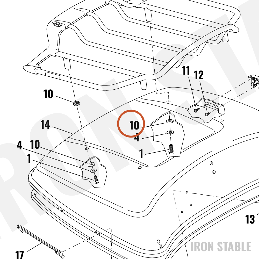 Harley-Davidson Mounting Pad & Washer Set
