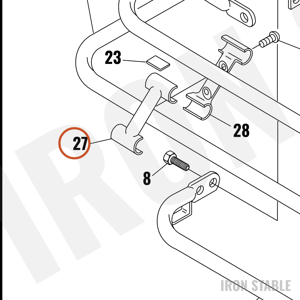 Harley-Davidson Clamp, Guard Rail, Lh, Outer