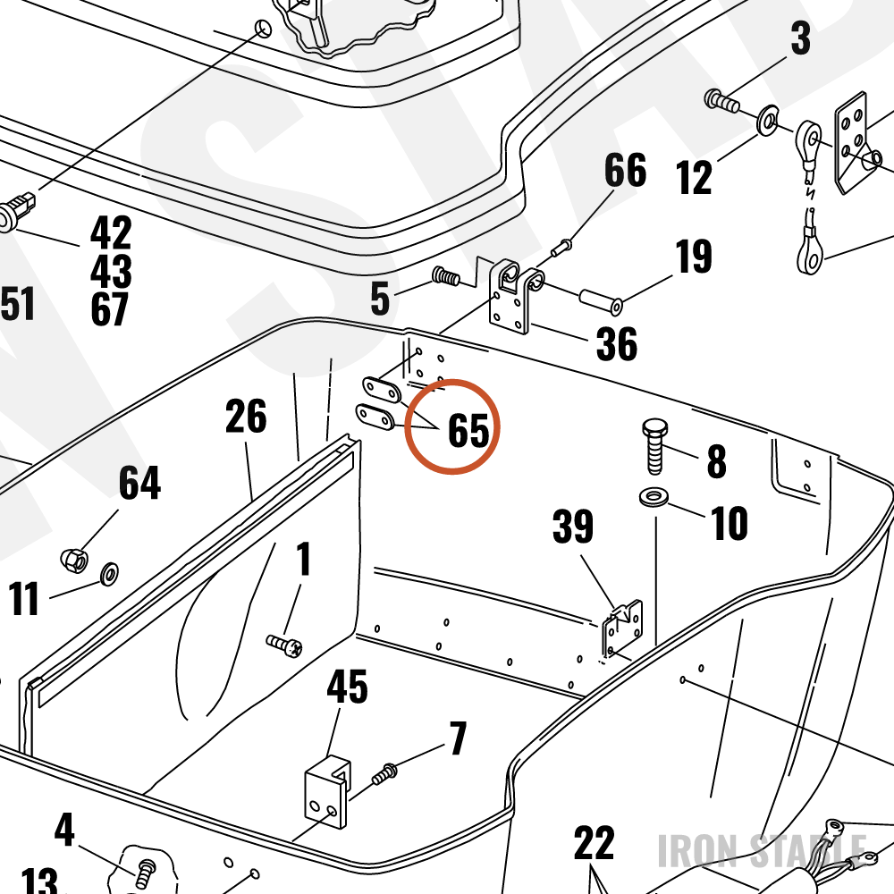 Harley-Davidson T-Pak Sub-Component, Backing Plate