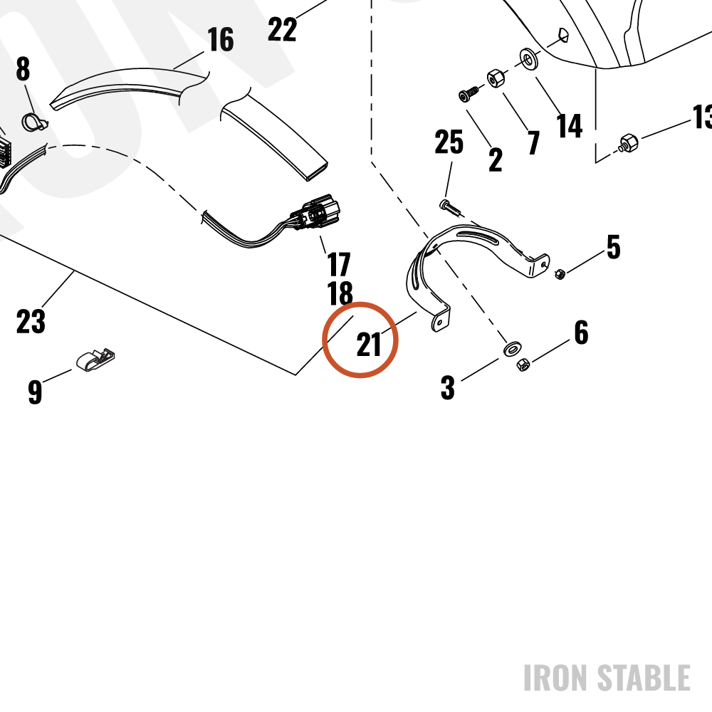 Harley-Davidson Bracket, Chas Struct Mounting, X
