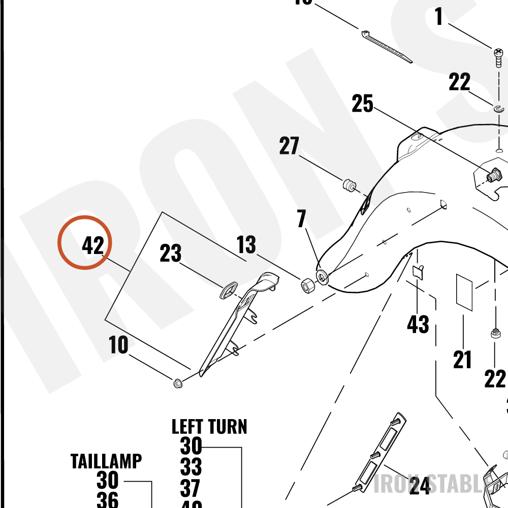 Harley-Davidson Filler Strip Assembly, Lh/Saddlebag Trim