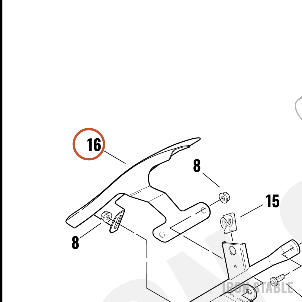 Harley-Davidson Filler Strip, Lh/Saddlebag Trim