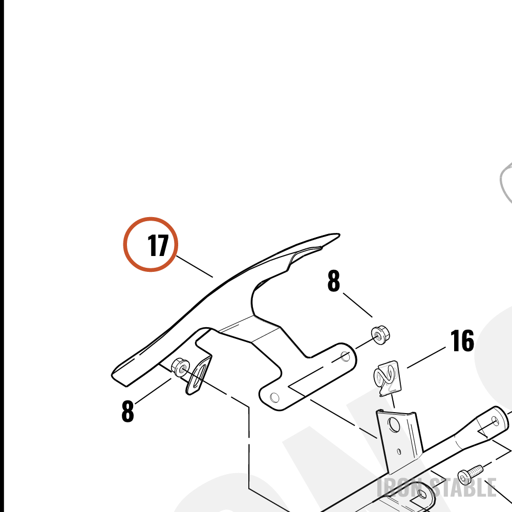 Harley-Davidson Filler Strip, Lh/Saddlebag Trim