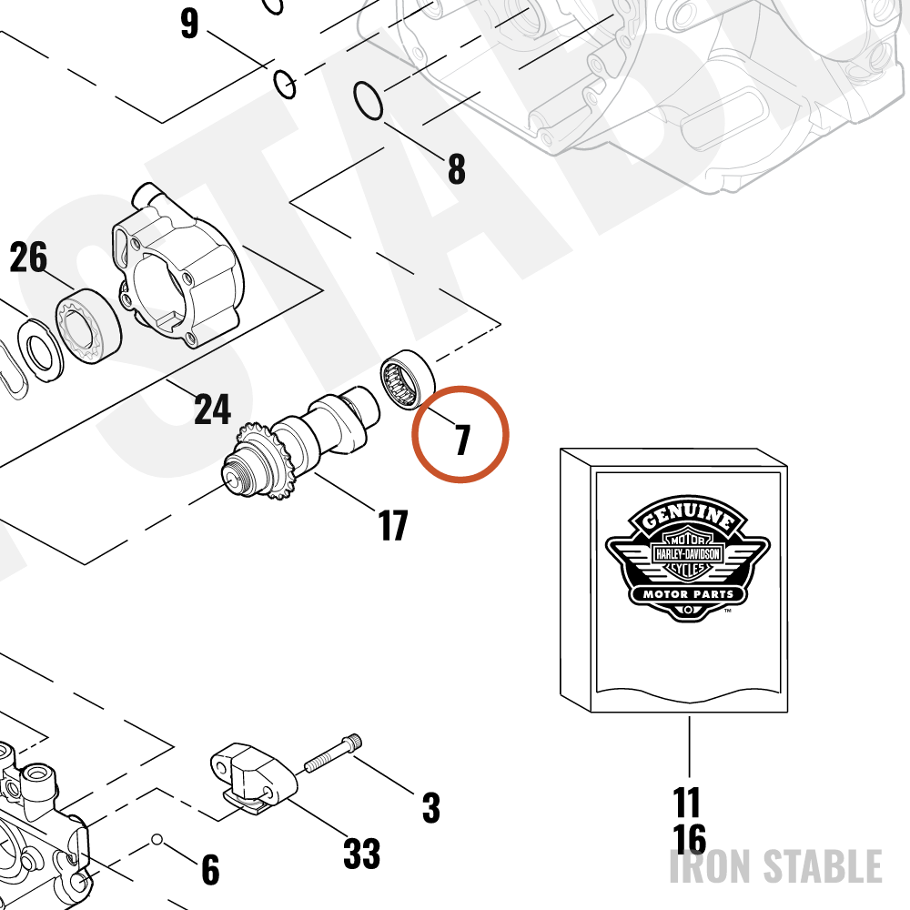 Harley-Davidson Bearing, Roll Elem, X