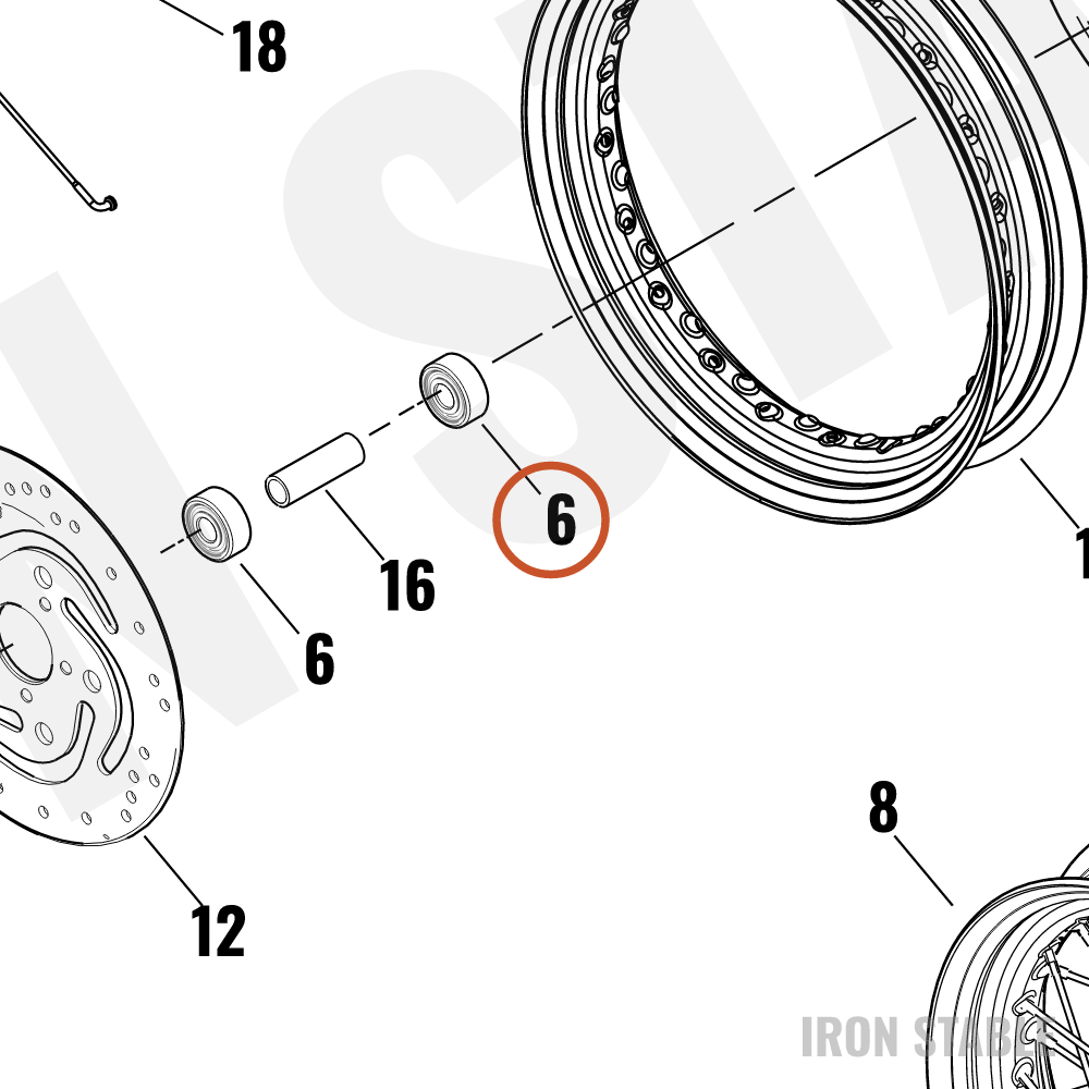 Harley-Davidson Ball Bearing, Deep Groove