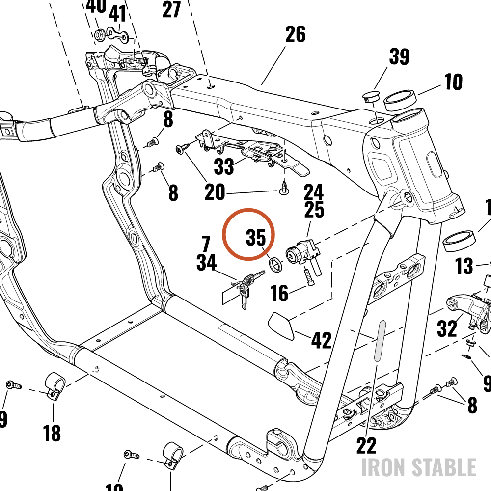 Harley-Davidson Mech Scty, Gasket, Face, Fork Loc
