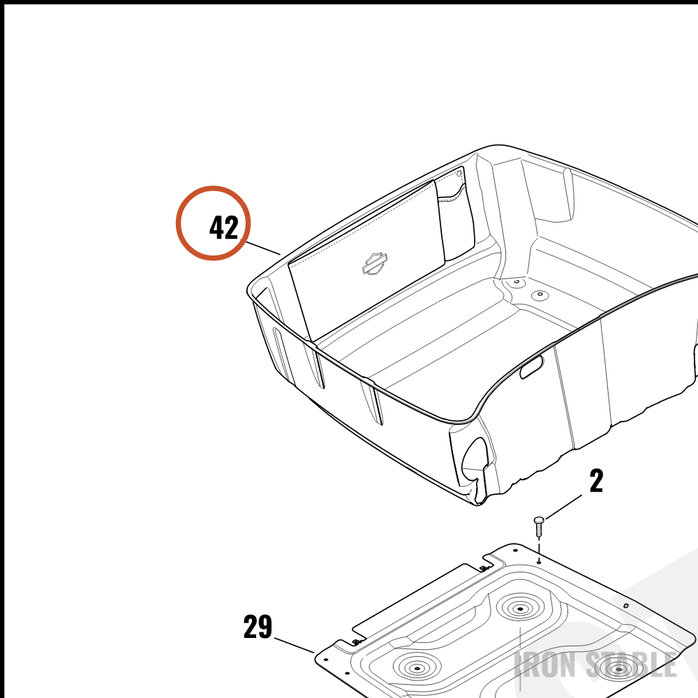 Harley-Davidson Liner Assembly, T-Pak Bottom