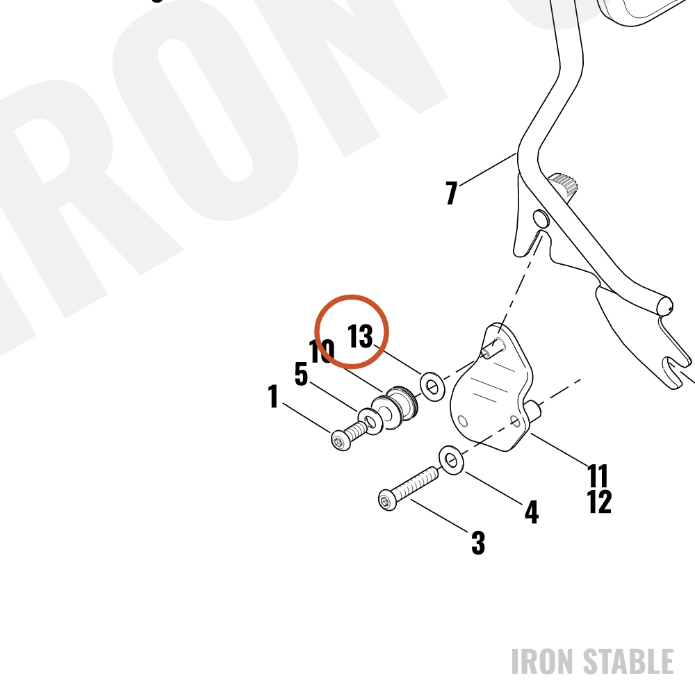 Harley-Davidson Flatwasher, 3/8-Chrome