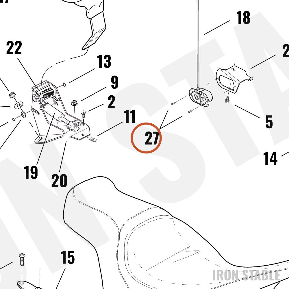 Harley-Davidson Screw, Backrest Handle