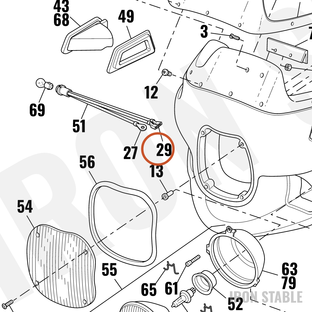 Harley-Davidson Terminal, Fast-On, .187, 16-20 Ga