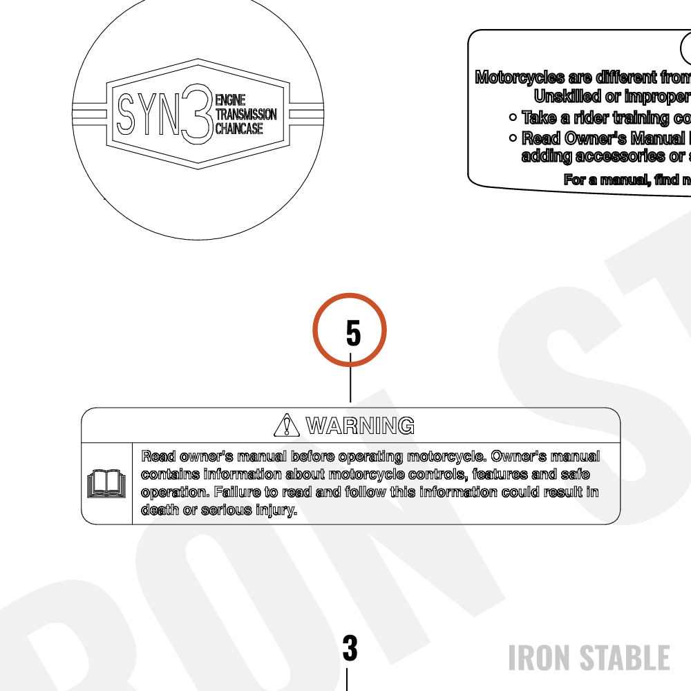 Harley-Davidson International Warning Labels/7