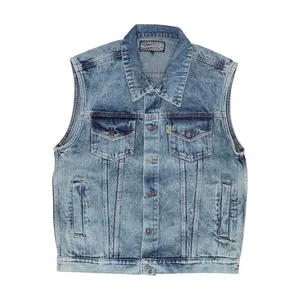 MCS MCS denim vest stonewashed blue