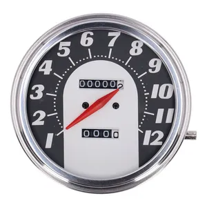MCS FL speedometer, ''62-67 electra face'', black/silver. 1:1 mph