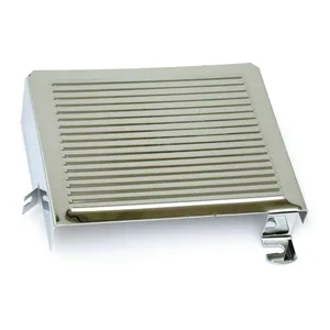 MCS Battery side cover, ribbed. Chrome
