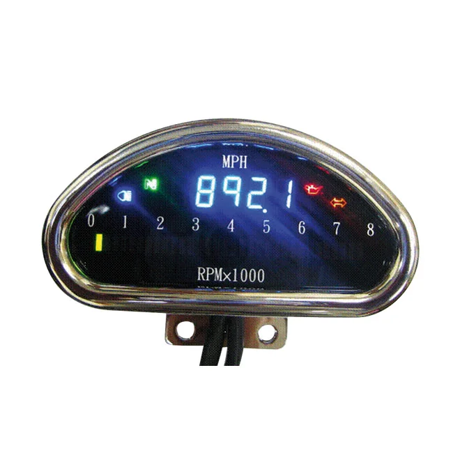 MCS Electronic cnc aluminum speedometer (mph) chrome - 500412