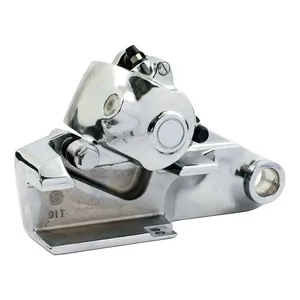 MCS Brake caliper with bracket, rear. Chrome