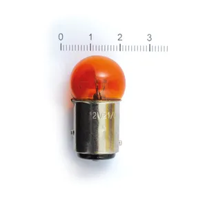 MCS Turn signal bulb, small diameter. Amber lens. 21cp/6cp