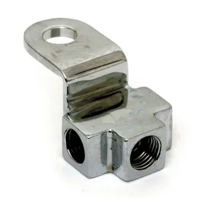 MCS Brake tee, front. Chrome