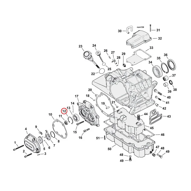 MCS Retaining ring, transm. main/countershaft bearing - 35087-99A