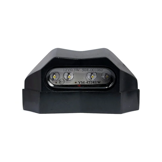 Highway Hawk LED license plate light Nitro, black. ECE appr.