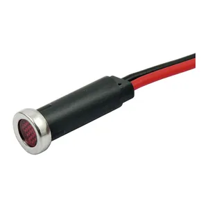 MCS Custom 5/16" LED indicator light. Red lens