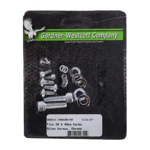 Gardner-Westcott GW, Bendix float bowl mount kit. Chrome allen