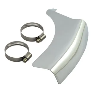 MCS FL Shovel vertical crossover heat shield chrome