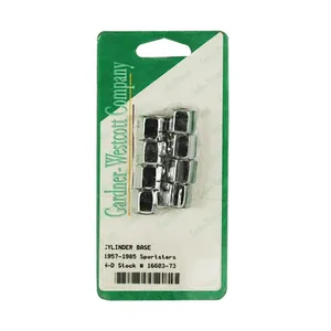 Gardner-Westcott Cyl. base nut kit, hex. chrome