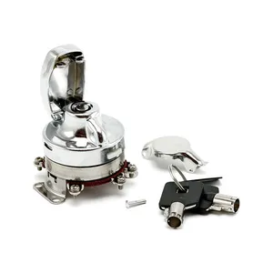MCS FL style ignition switch, ''electronic''. round key, stainless