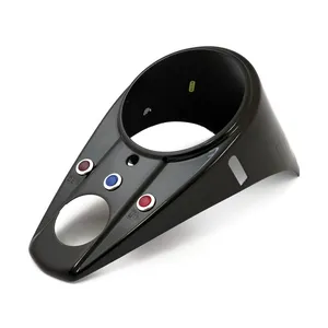 MCS 62-67 style 3-light dash cover. Gloss black