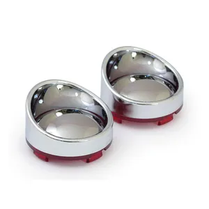 MCS Turn signal lens set with visor. Mirror red lens