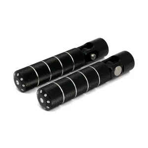 MCS Bomber, foot peg set. knurled. Black cm