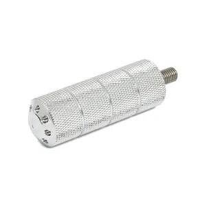 MCS Bomber, shift/brake peg set. knurled. Chrome