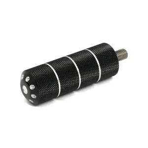 MCS Bomber, shift/brake peg set. knurled. Black cm