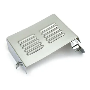 MCS Battery side cover. Chrome. louvered
