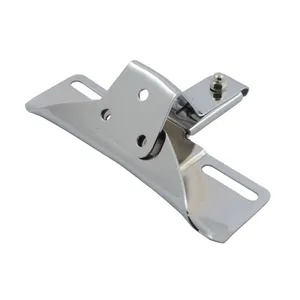 MCS License plate bracket OEM style, 3-hole. Chrome