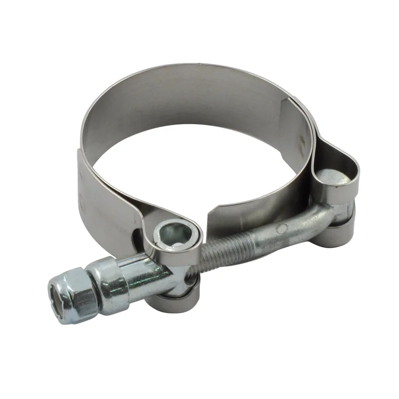 Paughco XL Sportster custom header clamp. Stainless - 65273-88T