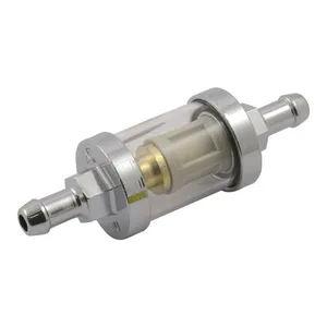 MCS Clear-view fuel filter, 5/16 ID. Chrome