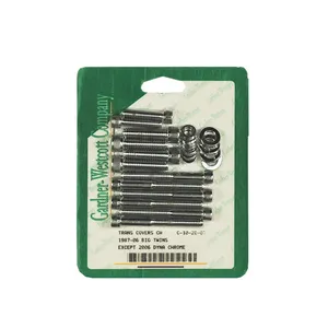 Gardner-Westcott GW, transmission side cover screw kit. Chrome Allen head