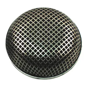 MCS Breather style air cleaner assembly, round. Chrome