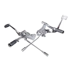 MCS Evo XL forward control kit. O-ring pegs. Chrome