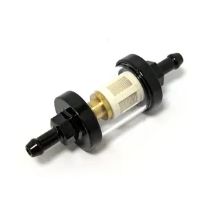 MCS Clear-view fuel filter, 1/4" ID. Black