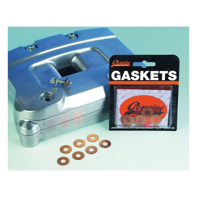 James Gaskets Rocker box cover seal washer kit. Copper