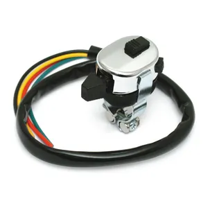 MCS Custom handlebar switch, off/Hi/Low, horn/start. Chrome