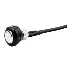 MCS Smooth push button switch. two-tone black/polished