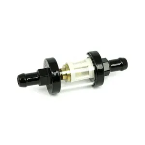 MCS Clear-view fuel filter, 3/8" ID. Black