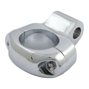 MCS Universal 1" mirror clamp, 5/16" mount hole. Chrome