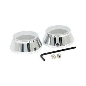 MCS Swingarm pivot bolt cover set. Chrome