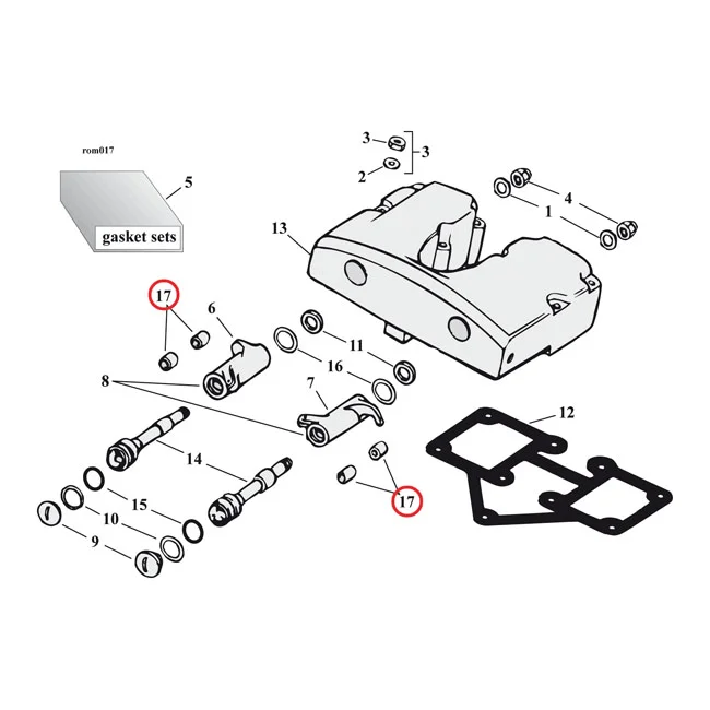 Jims Rocker arm bushing set - 17428-57